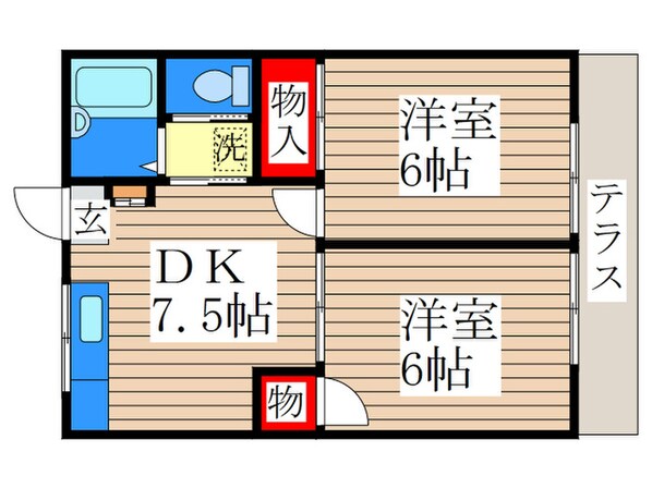 コーポタマの物件間取画像